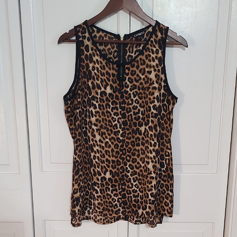 Express Leopard Print Tank Top - Picture 1 of 6